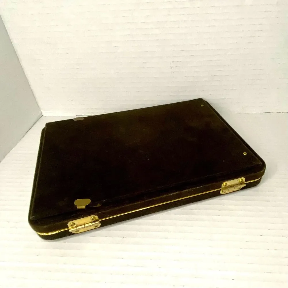 Vintage Brass Art Deco Picture Frame Double Folding 5